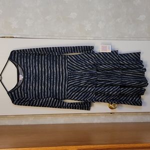 NWT Lularoe Striped Georgia Dress - Large